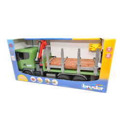 Jucarie Bruder, camion forestiere Scania cu macara, 1:16, 545x188x270 mm # 03524
