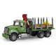 Jucarie Bruder, camion Mack transport lemne, 1:16, 610x188x270 mm # 02824