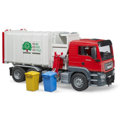 Jucarie Bruder, incarcator lateral Man Tgs pentru camioane cu containere, 1:16, 540x190x257 mm # 03761