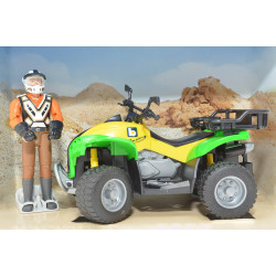 Jucarie Bruder, ATV cu sofer, 1:16, 160x93x93 mm # 6300