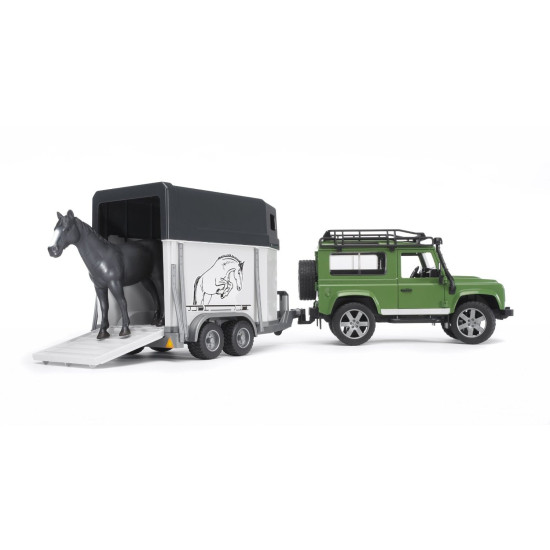 MASINA LAND ROVER DEFENDER STATION CU REMORCA PENTRU CAI BRUDER # 02592