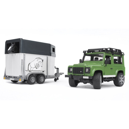 MASINA LAND ROVER DEFENDER STATION CU REMORCA PENTRU CAI BRUDER # 02592