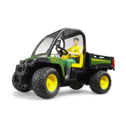 Jucarie Bruder, autoutilitara John Deere Gator Xuv 855D cu tractiune 4X4 si sofer, 1:16, 226x113x140 mm # 02490