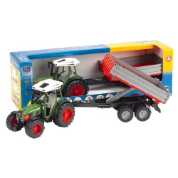 Jucarie Bruder, tractor Fendt 209 S cu remorca, 1:16, 560x130x150 mm # 02104