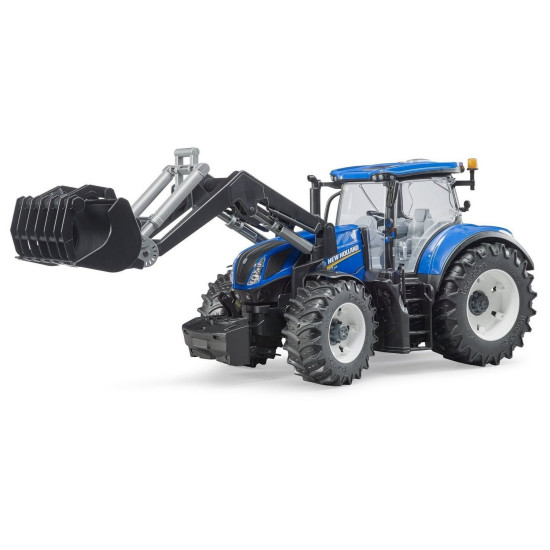 Jucarie Bruder, tractor New Holland T7.315 cu incarcator frontal, 1:16, 460x175x205 mm # 03121