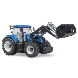 Jucarie Bruder, tractor New Holland T7.315 cu incarcator frontal, 1:16, 460x175x205 mm # 03121