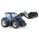 Jucarie Bruder, tractor New Holland T7.315 cu incarcator frontal, 1:16, 460x175x205 mm # 03121