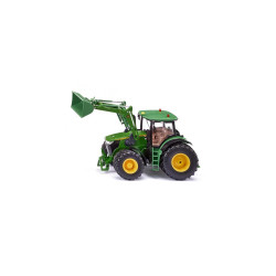 Jucarie Siku tractor John Deere 7310R, cu incarcator frontal si aplicatie pentru control cu Bluetooth 1:32, 220x90x130 mm # 6792